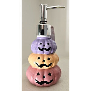Three Tier Multi Color Pumpkin Soap/ Lotion Despenser 7" Tall